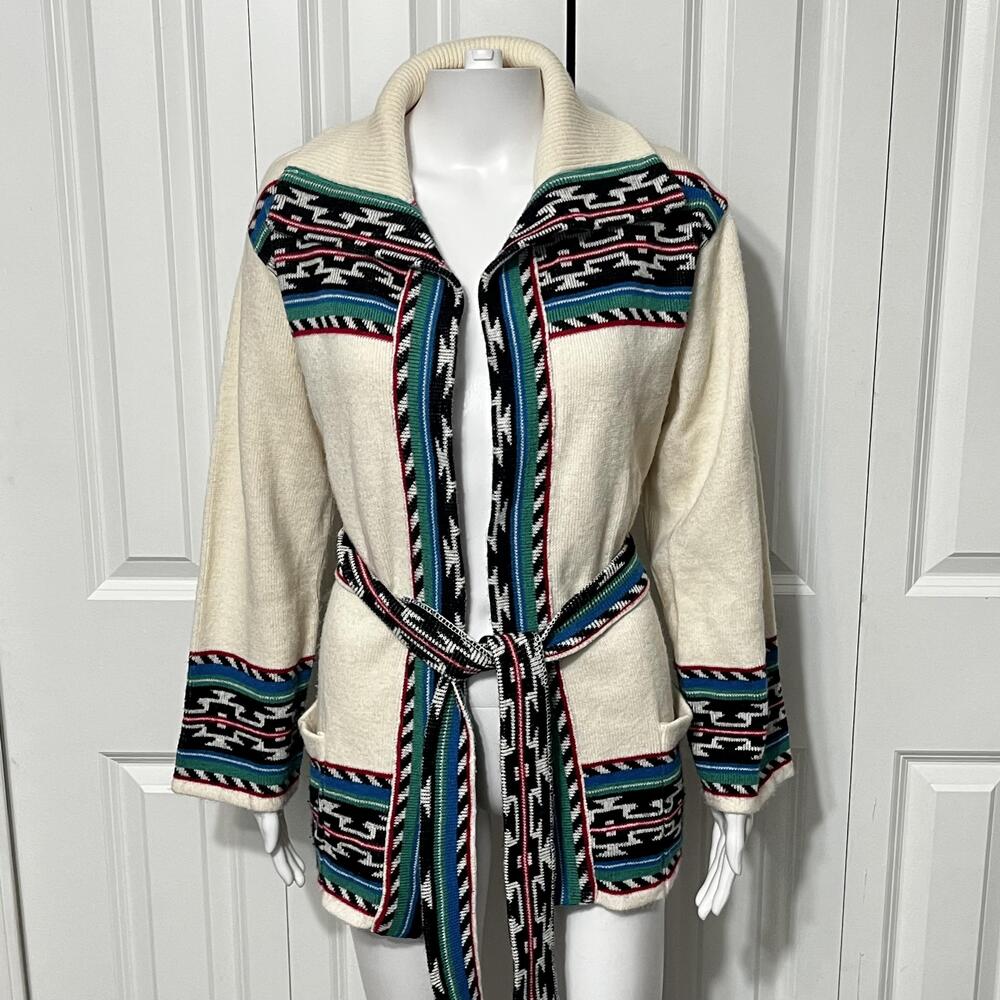 Vintage High Grade Western Aztec The Gathering Sears Cardigan Sweater Women Knit